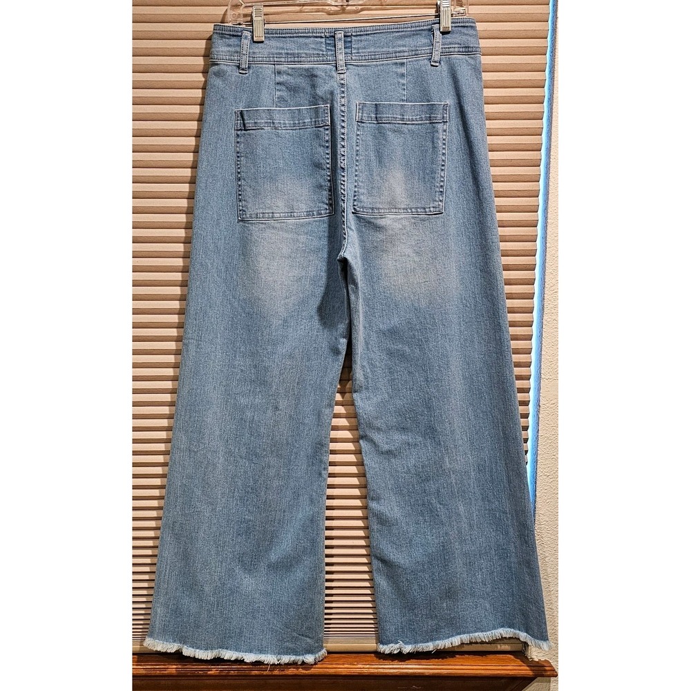 Industry Wide‎ Leg Raw Hem Womens 6 High-Rise Light Wash Denim Jeans - Picture 4 of 8